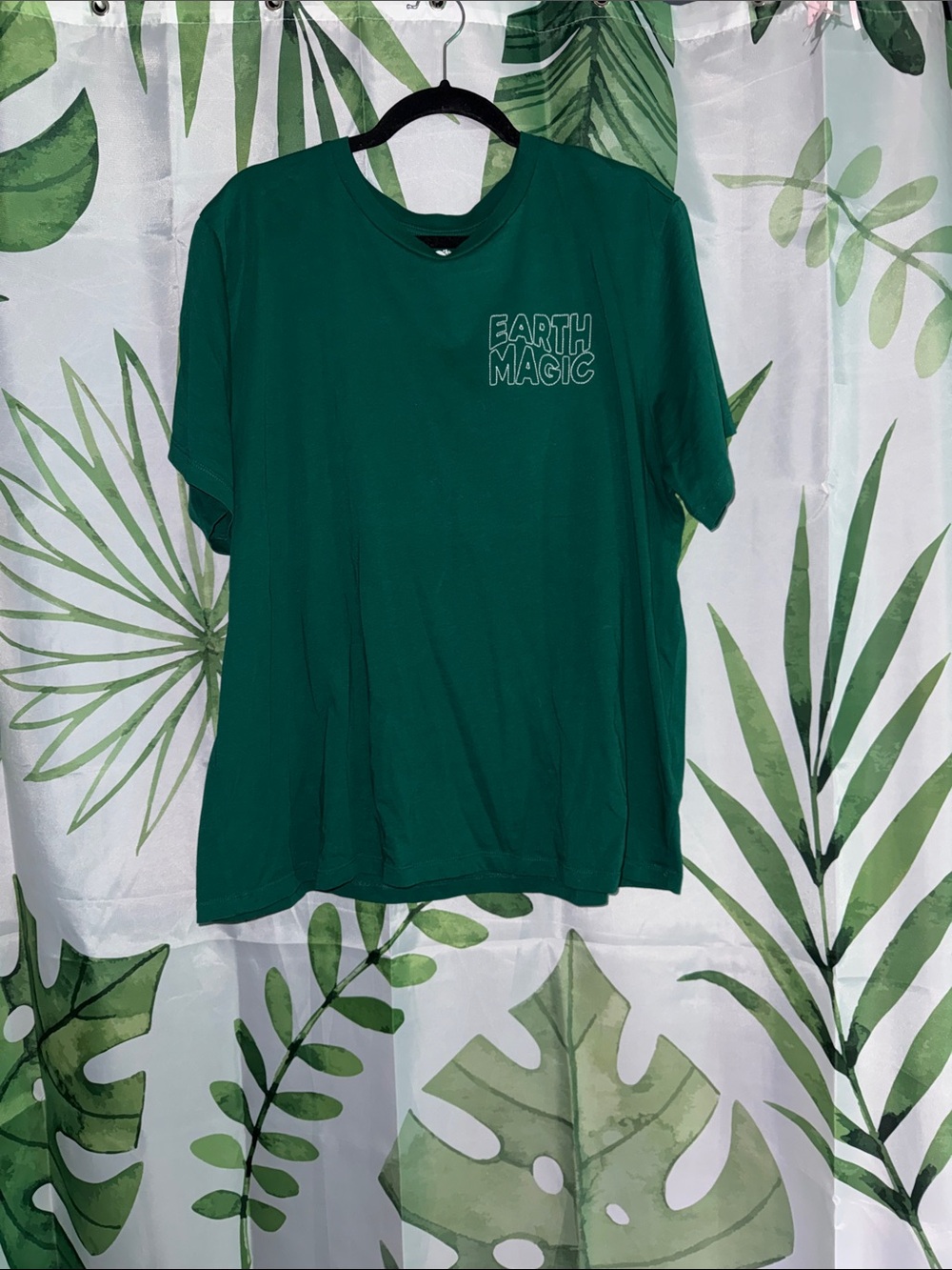 Roots Green Crewneck Tee with White Logo